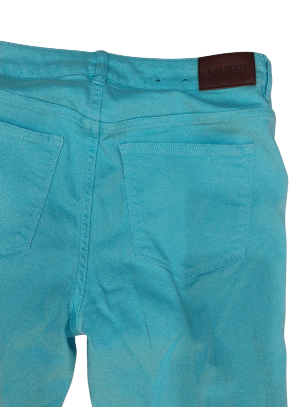 Lauren Ralph Lauren Aqua Premier Skinny Crop Jeans SZ 12 - Picture 3 of 5